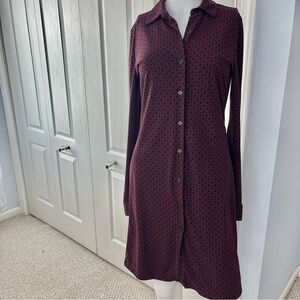 Mossimo navy and red patterned shirt dress size 4